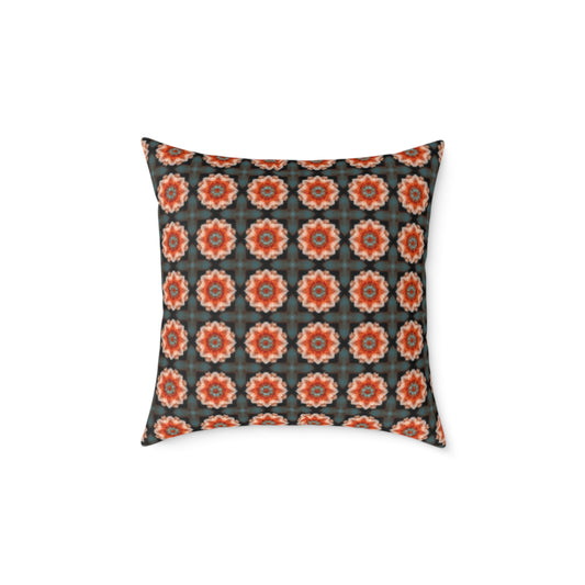 Decorative Square Poly Canvas Pillow with Customizable Design