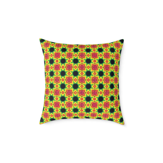 Bright Retro Green & Red Decorative Throw Cushion