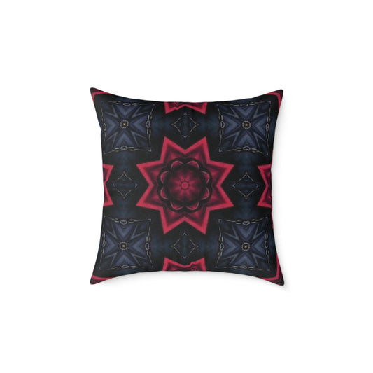 Gothic Inspired Star Pattern Cushion - Cosy Accent for Home Decor