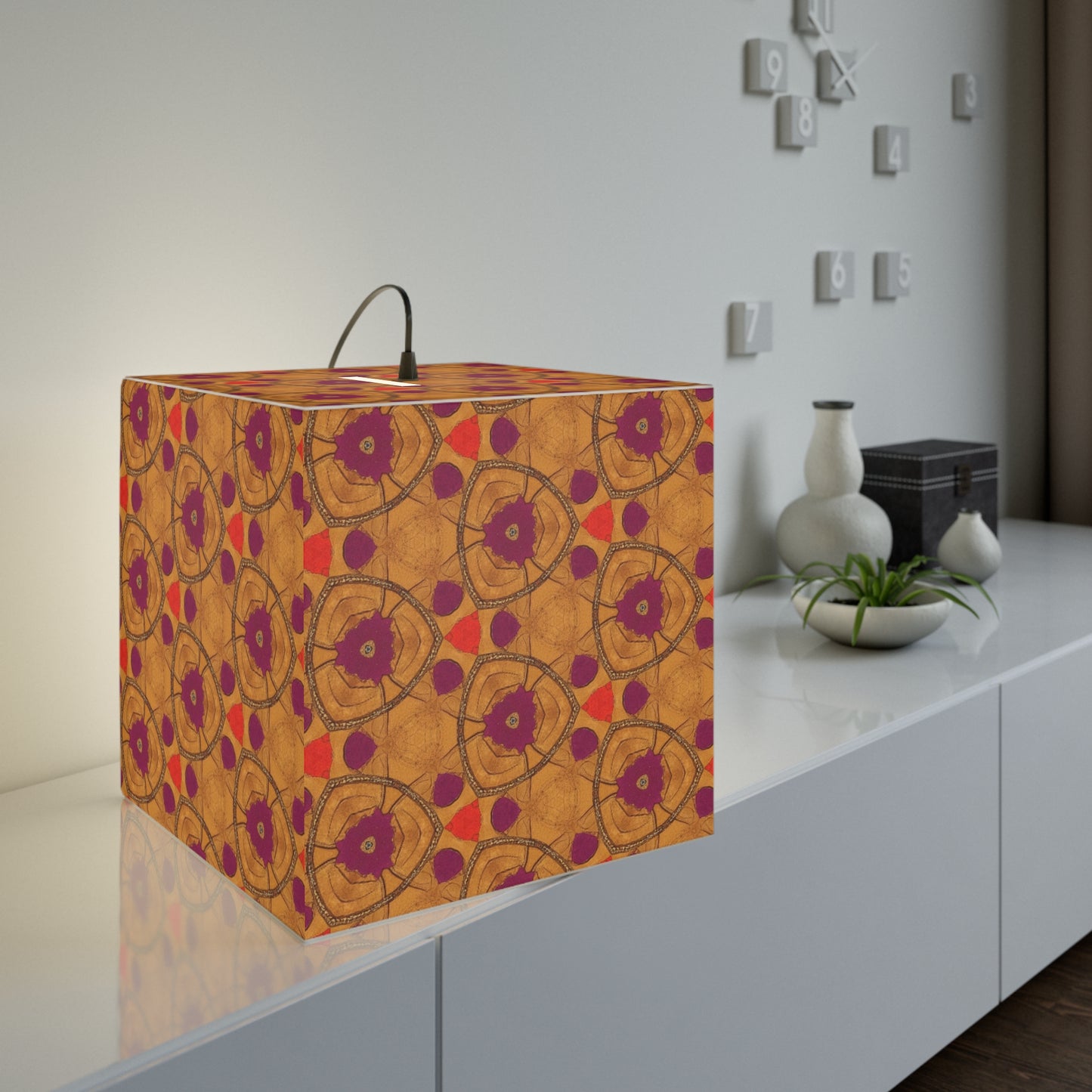 Colorful Geometric Light Cube Lamp, Bohemian Home Decor, Artistic Ceiling Light, Brighten Your Space, Unique Gift Idea