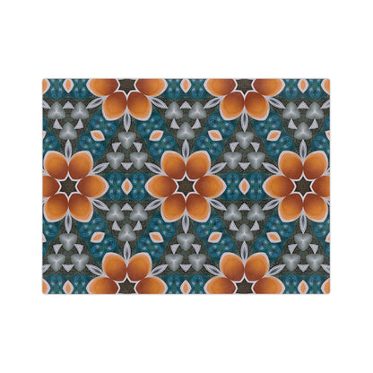 Velveteen Microfiber Blanket — Cosmic Bloom Floral Throw