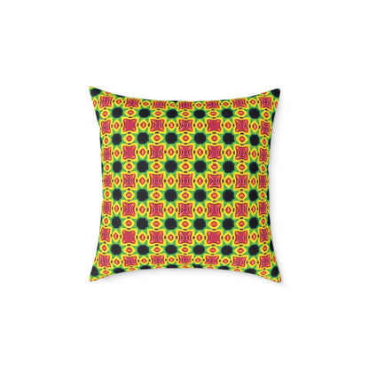 Bright Retro Green & Red Decorative Throw Cushion