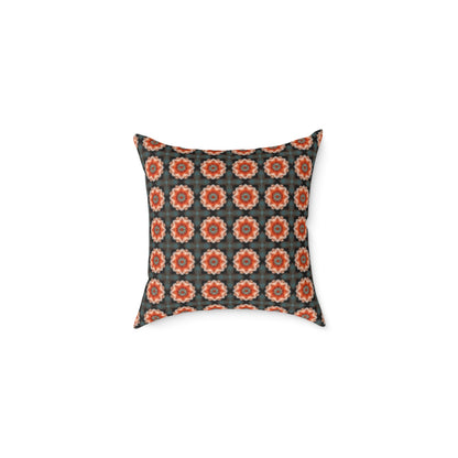 Decorative Square Poly Canvas Pillow with Customizable Design