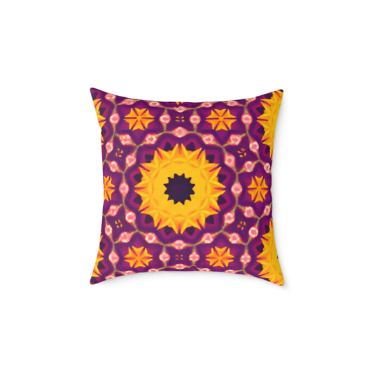 Bohemian Sunburst Square Throw Pillow