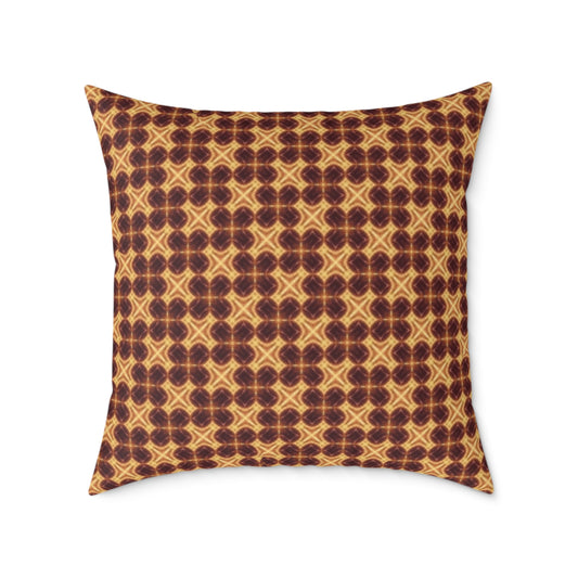 Boho Square Poly Canvas Cushion - Cosy Home Decor Accent