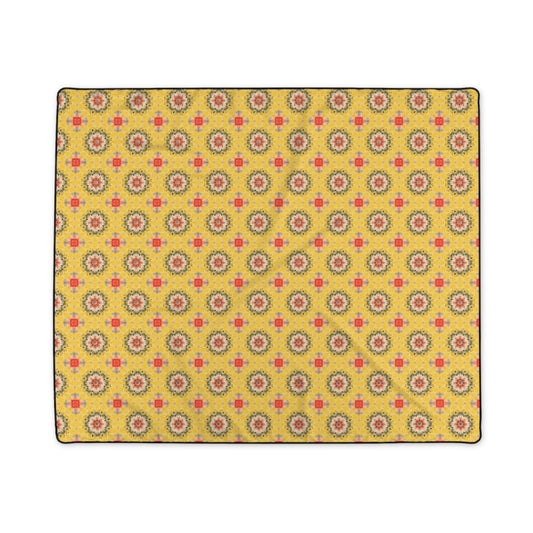 Vibrant Floral Polyester Blanket for Cozy Living
