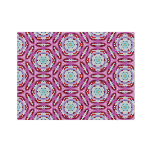 Cozy Decorative Velveteen Microfiber Blanket with Colorful Geometric Pattern