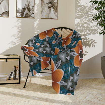 Velveteen Microfiber Blanket — Cosmic Bloom Floral Throw