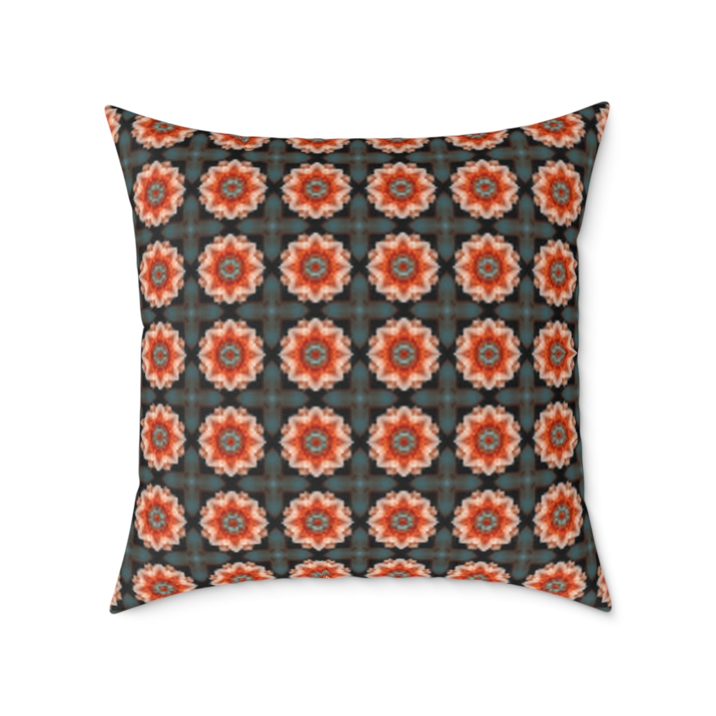 Decorative Square Poly Canvas Pillow with Customizable Design