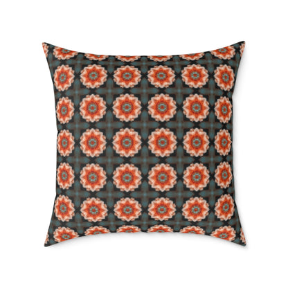 Decorative Square Poly Canvas Pillow with Customizable Design
