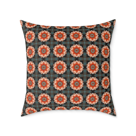 Decorative Square Poly Canvas Pillow with Customizable Design
