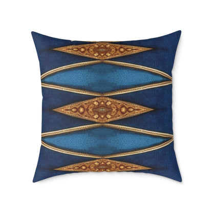 Decorative Square Canvas Cushion - Elegant Geometric Design for Home Decor