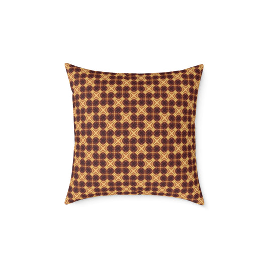 Boho Square Poly Canvas Cushion - Cosy Home Decor Accent