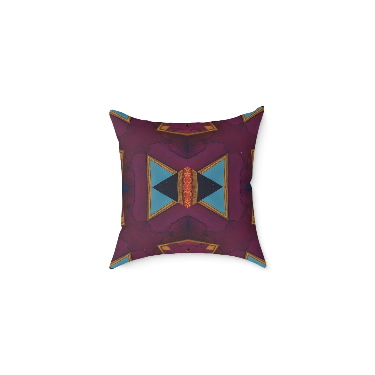 Bohemian Square Poly Canvas Cushion - Vibrant Decorative Cushion for Home Decor