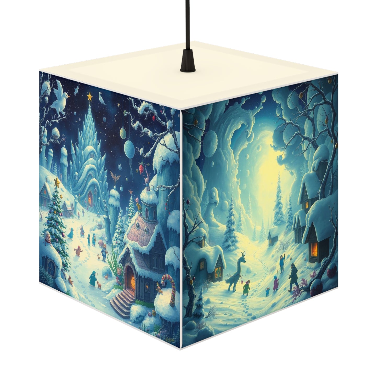 Winter Scene Lamp – Cozy Holiday Decor