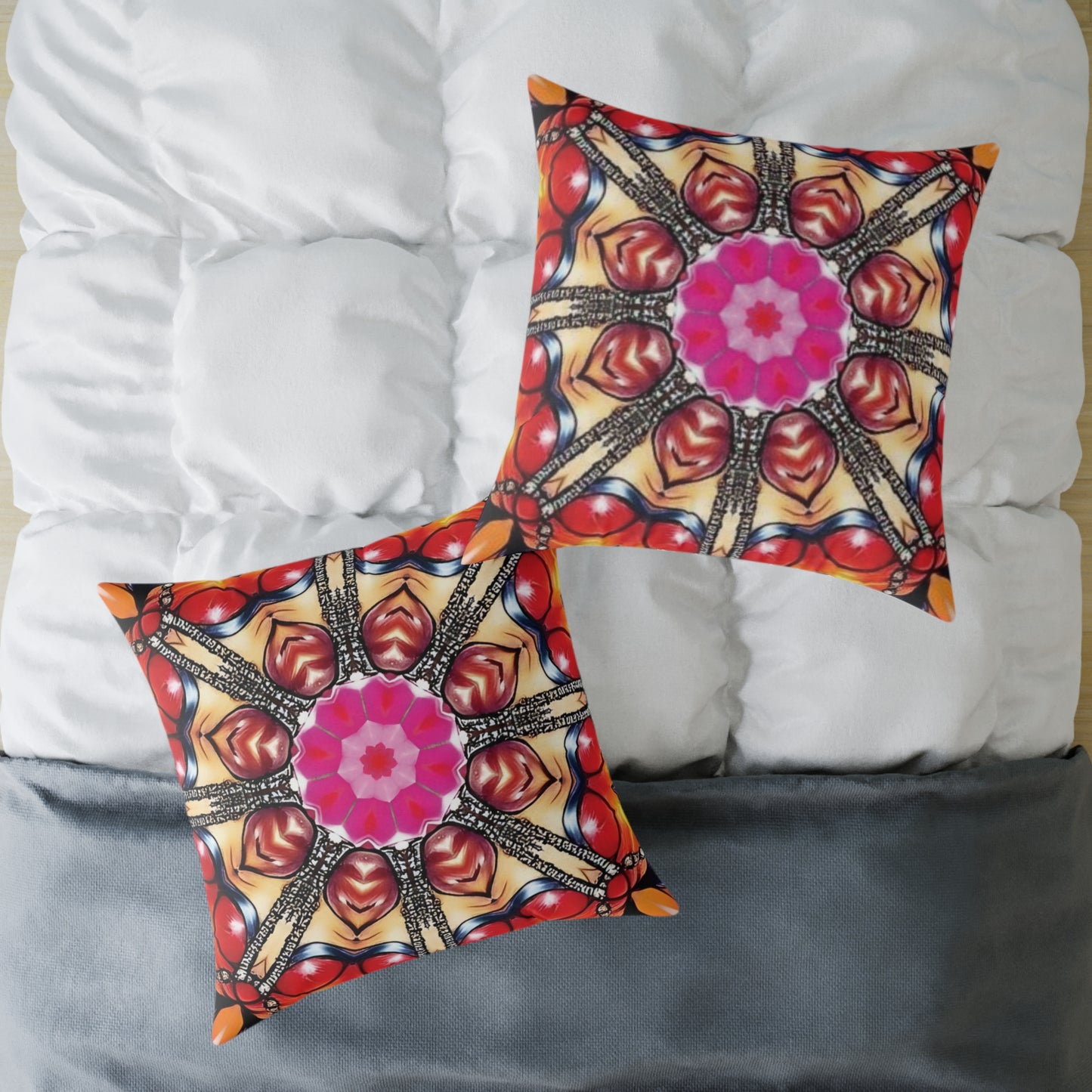 Vibrant Kaleidoscope Cushion