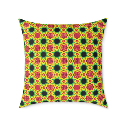 Bright Retro Green & Red Decorative Throw Cushion