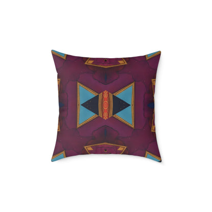 Bohemian Square Poly Canvas Cushion - Vibrant Decorative Cushion for Home Decor