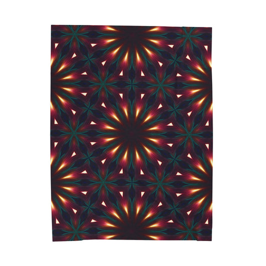 Velveteen Plush Blanket — Kaleidoscope Starburst Warmth Throw for Cozy Nights, Holiday & Gift