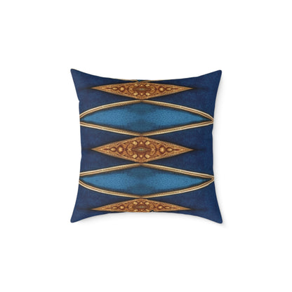 Decorative Square Canvas Cushion - Elegant Geometric Design for Home Decor