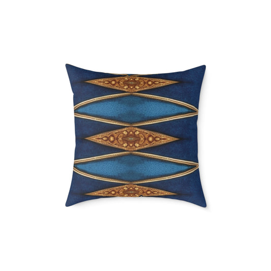 Decorative Square Canvas Cushion - Elegant Geometric Design for Home Decor