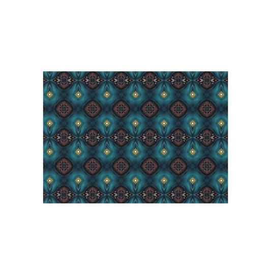 Gothic inspired Outdoor Rug — Vintage Moroccan Tile Patio Accent