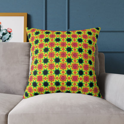 Bright Retro Green & Red Decorative Throw Cushion