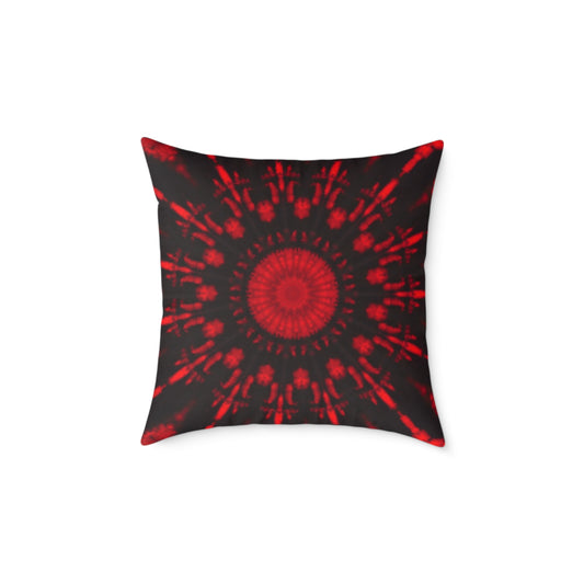 Bohemian Red Mandala Throw Cushion