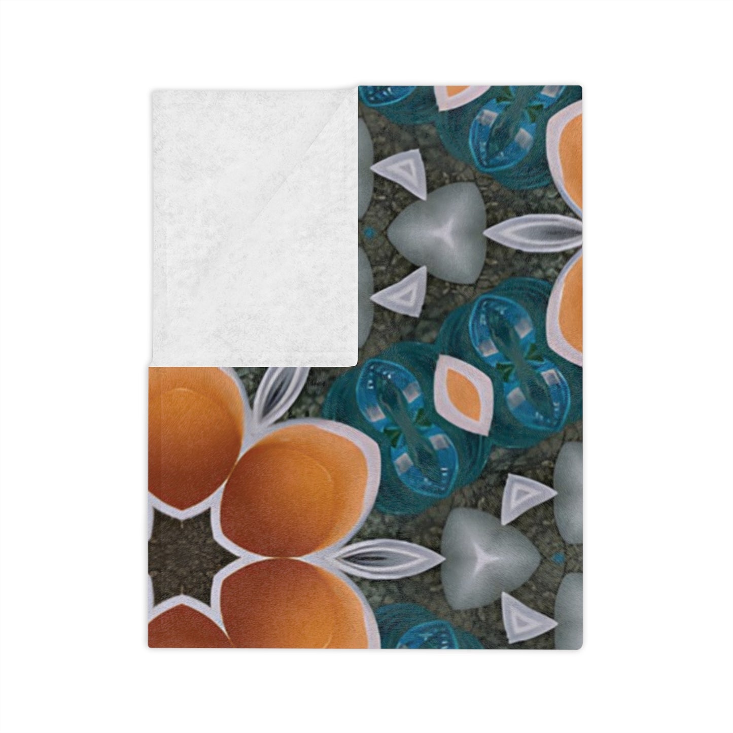 Velveteen Microfiber Blanket — Cosmic Bloom Floral Throw