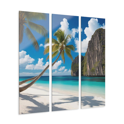 Tropical Sunset Triptych Acrylic Wall Art