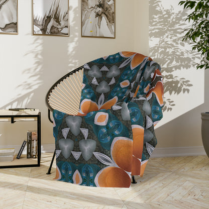 Velveteen Microfiber Blanket — Cosmic Bloom Floral Throw