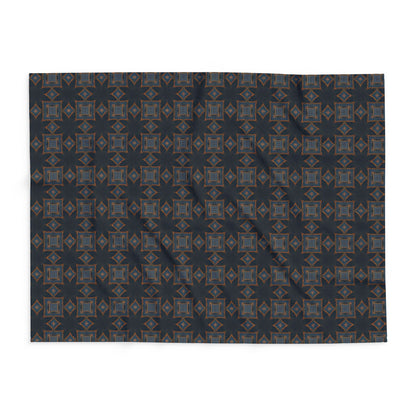 Arctic Snowflake Fleece Blanket — Cosy Dark Nordic Pattern for Winter Home