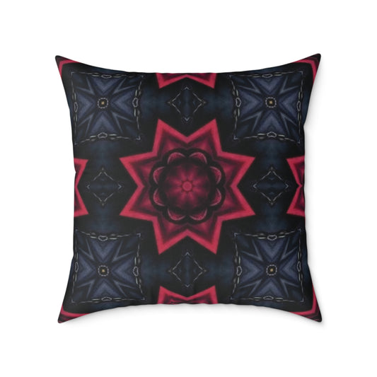 Gothic Inspired Star Pattern Cushion - Cosy Accent for Home Decor