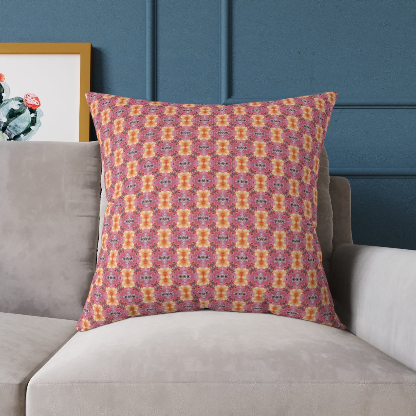 Colorful Geometric Pattern Cushion