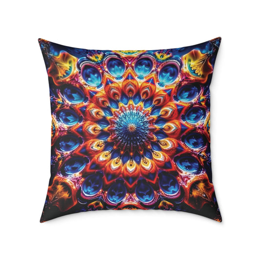 Vibrant Mandala Square Cushion for Cosy Decor