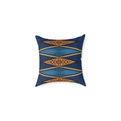 Decorative Square Canvas Cushion - Elegant Geometric Design for Home Decor