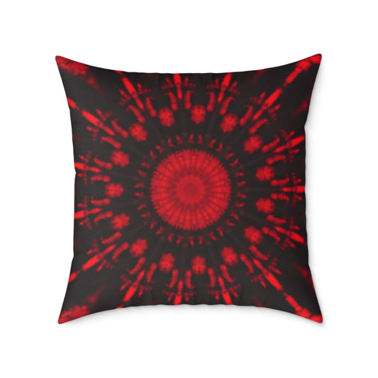 Bohemian Red Mandala Throw Cushion