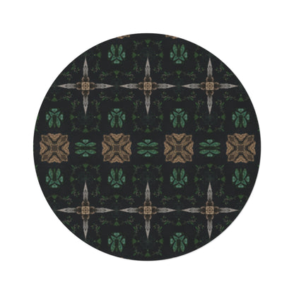 Gothic Inspired Dark Green & Brown Tribal Pattern