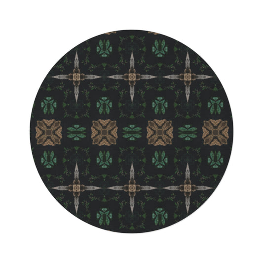 Gothic Inspired Dark Green & Brown Tribal Pattern