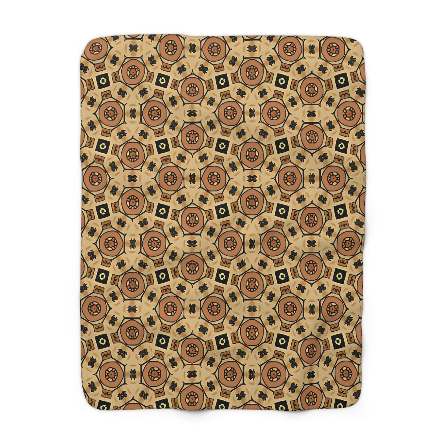 Warm Bohemian Sherpa Fleece Blanket – Cosy Home Decor for Fall & Winter