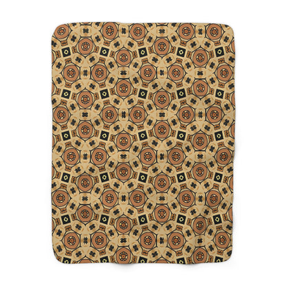 Warm Bohemian Sherpa Fleece Blanket – Cosy Home Decor for Fall & Winter