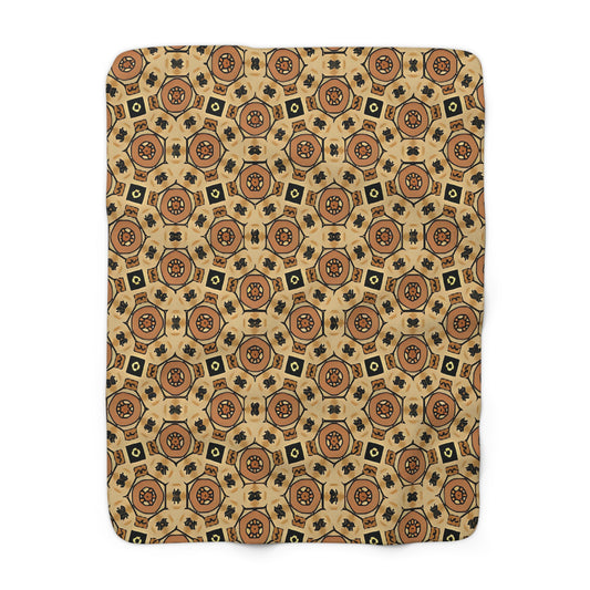 Warm Bohemian Sherpa Fleece Blanket – Cosy Home Decor for Fall & Winter