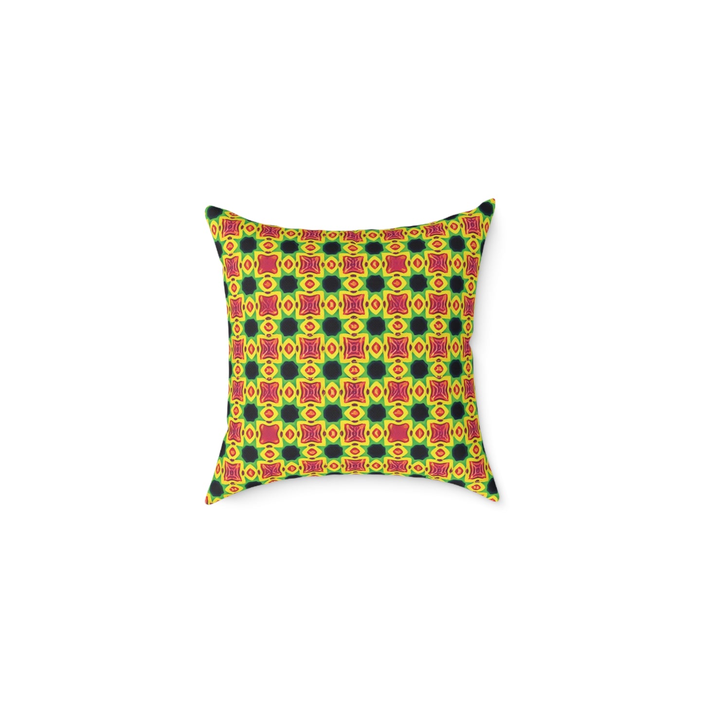 Bright Retro Green & Red Decorative Throw Cushion