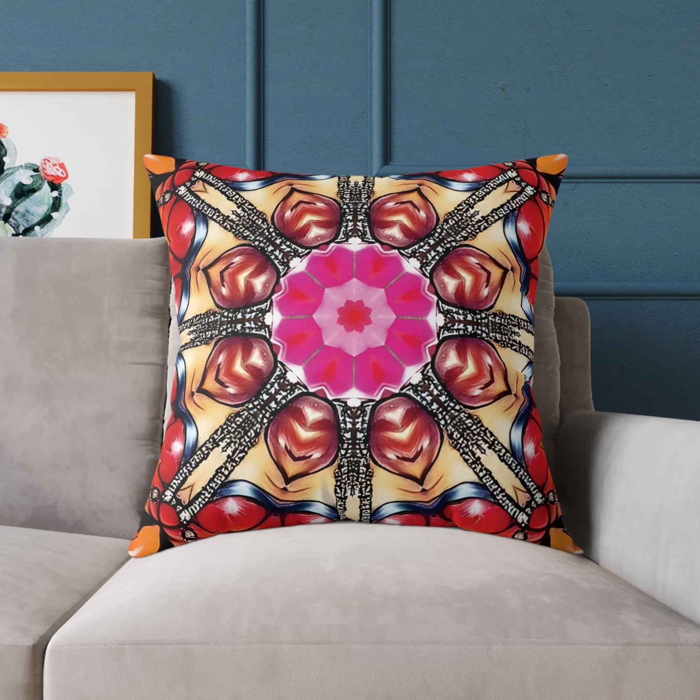 Vibrant Kaleidoscope Cushion