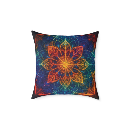 Bohemian Floral Mandala Cushion
