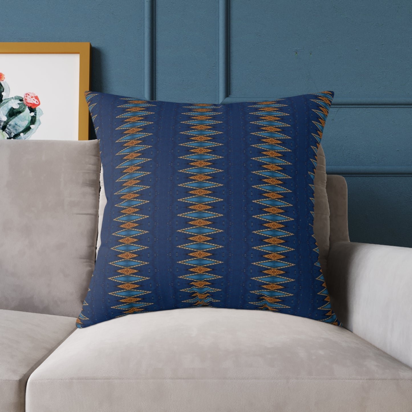 Jewel Geometric Square Cushion