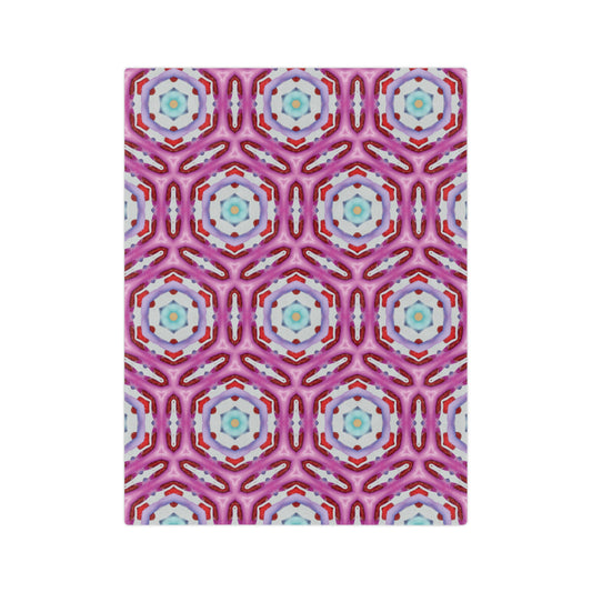 Cozy Decorative Velveteen Microfiber Blanket with Colorful Geometric Pattern