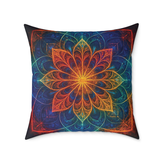 Bohemian Floral Mandala Cushion