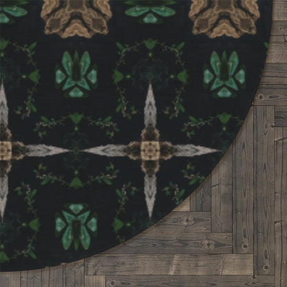 Gothic Inspired Dark Green & Brown Tribal Pattern