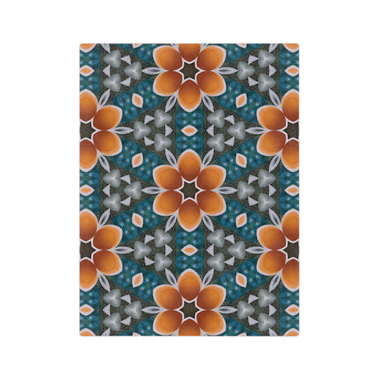 Velveteen Microfiber Blanket — Cosmic Bloom Floral Throw